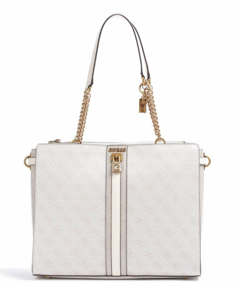 Bags * | Ginevra Tote Bag Synthetic Guess Cheap Beige