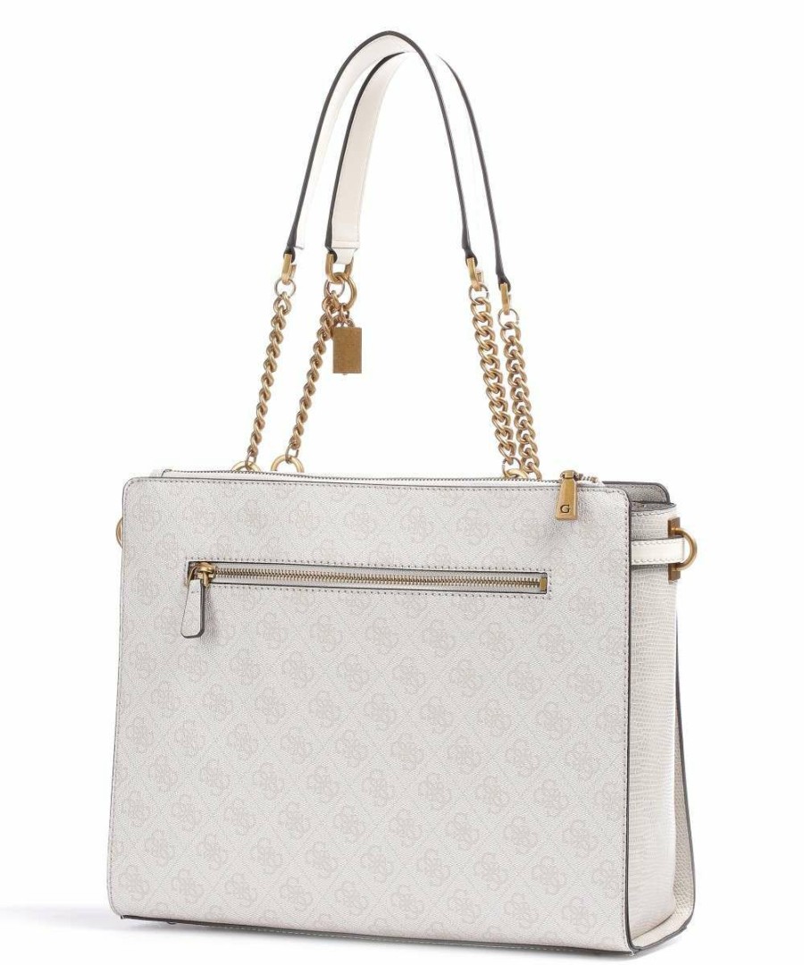 Bags * | Ginevra Tote Bag Synthetic Guess Cheap Beige