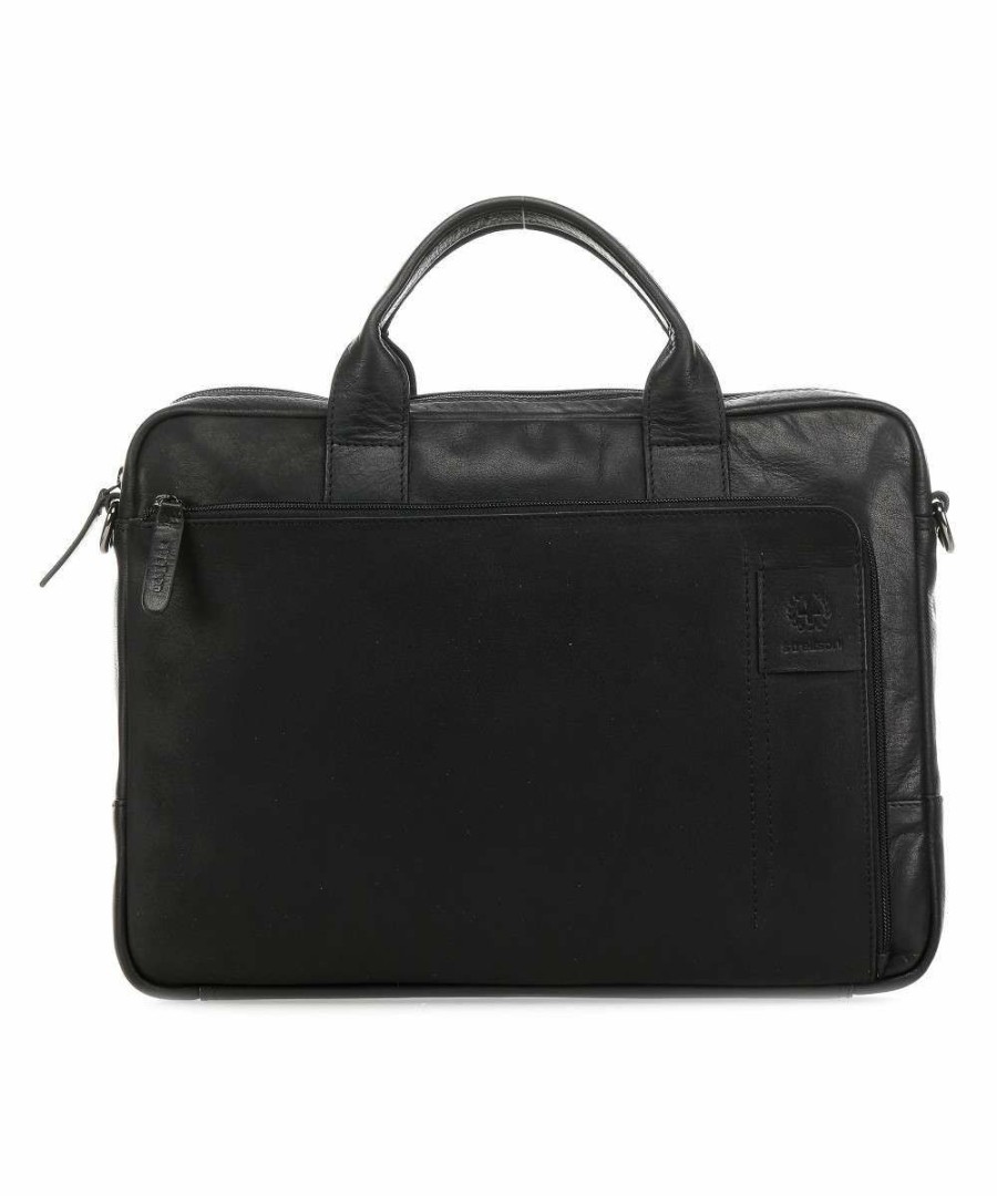 Business & Laptop * | Hyde Briefcase 15 Leather Strellson Clearance Black