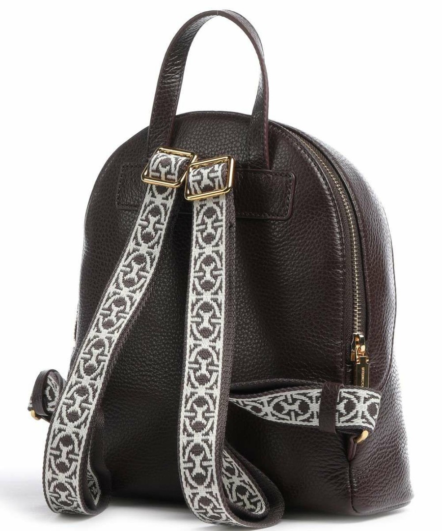 Backpacks * | Rosie Backpack Grained Leather Coccinelle Cheap Mahogany