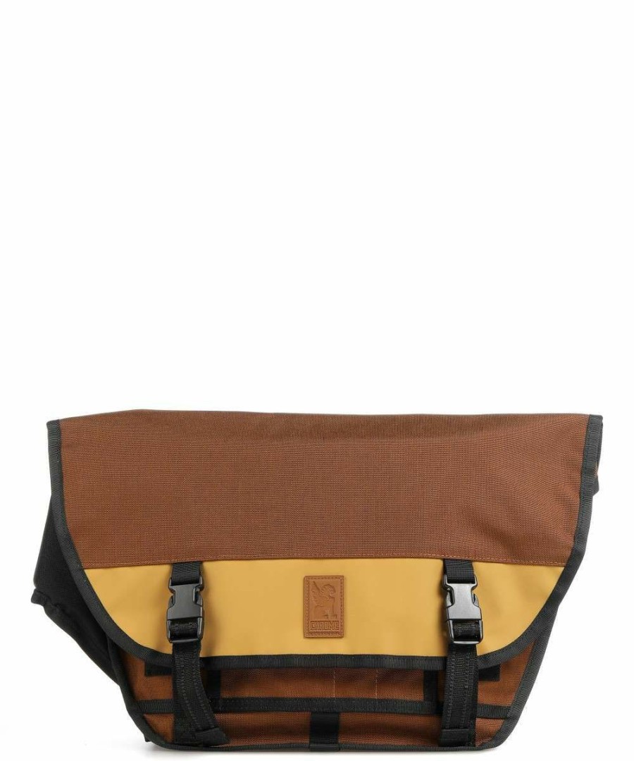 Bags * | Mini Metro Messenger Bag Nylon, Tarpaulin Chrome Promotion Brown/Yellow