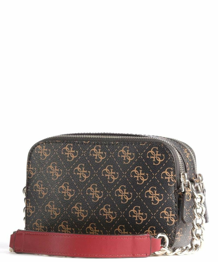 Bags * | Noelle Crossbody Bag Synthetic Guess Cheap Dark Brown