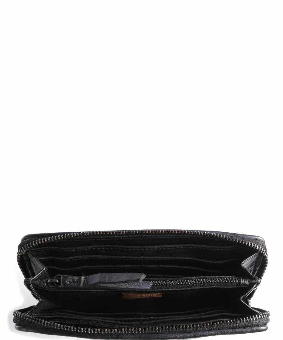 Accessories * | Munchgasse 6 Wallet Sheepskin Leather Taschendieb Wien Store Black