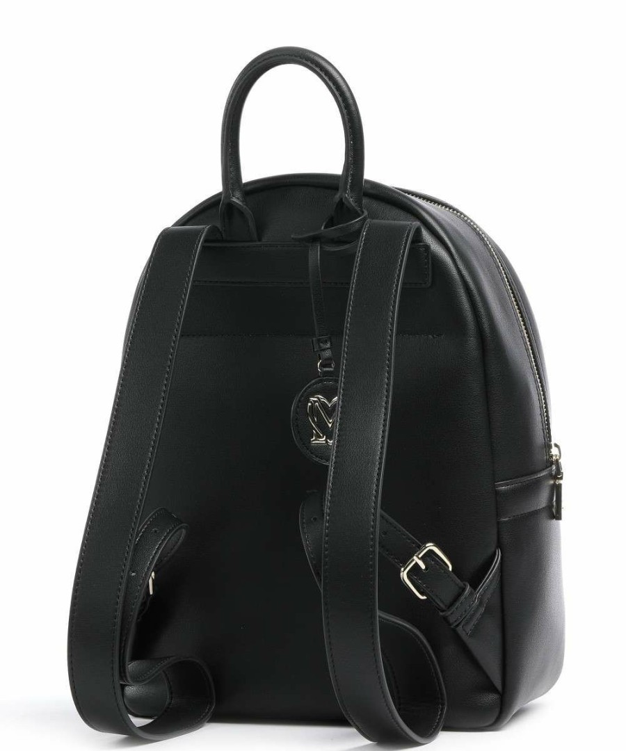 Backpacks * | Lettering Backpack Synthetic Love Moschino Promotion Black