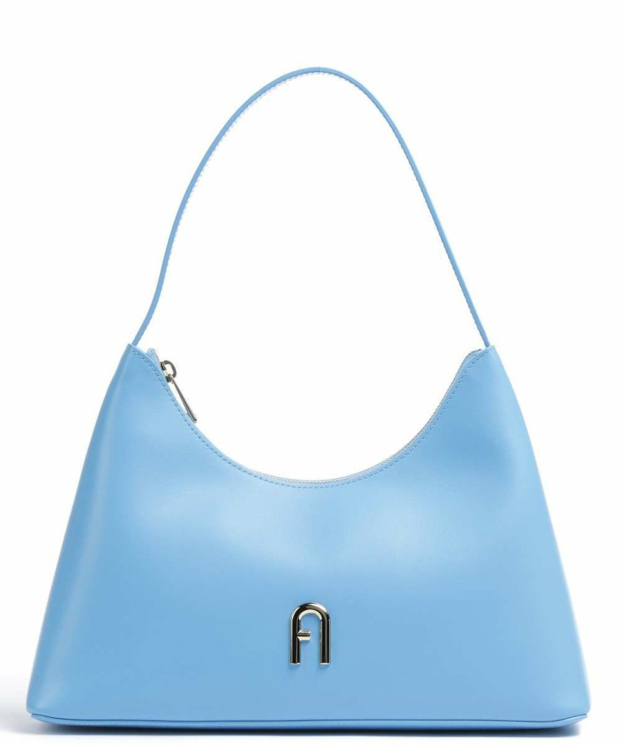 Bags * | Diamante S Shoulder Bag Softly Grained Calfskin Furla Official Light Blue