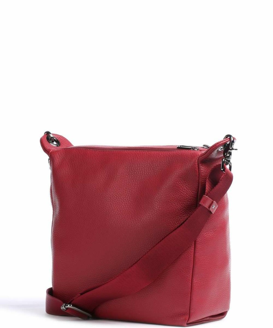 Bags * | Mellow Leather Crossbody Bag Grained Calfskin Mandarina Duck Exclusive Design Red