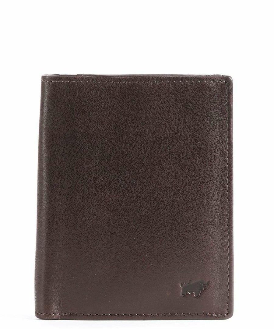 Accessories * | Arezzo Rfid Wallet Fine Grain Cow Leather Braun Buffel Discount Sale Dark Brown