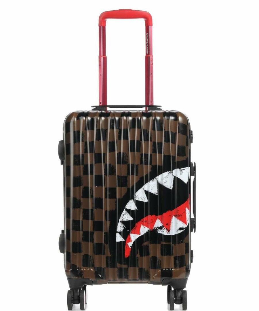 Luggage * | Sharks In Paris Painted Hard Luggage Spinner (4 Wheels) 54 Cm Sprayground Discount Sale Brown/Black