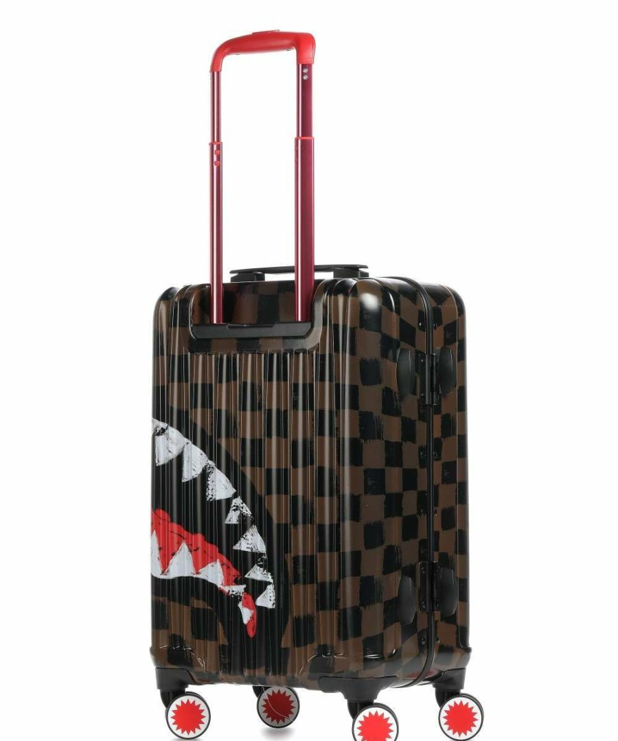 Luggage * | Sharks In Paris Painted Hard Luggage Spinner (4 Wheels) 54 Cm Sprayground Discount Sale Brown/Black