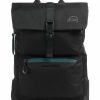 Backpacks * | Corner H2O Backpack 15 Recycled Polyester Piquadro Clearance Black