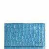 Accessories * | Cayenne Rfid Rfid Wallet Embossed Cow Leather Golden Head Crazy Deals Aquamarine