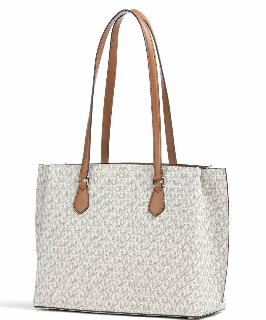 Bags * | Ruby Tote Bag Canvas Michael Kors Promotion Ivory