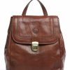 Backpacks * | Backpack Leather Giudi Official Brown