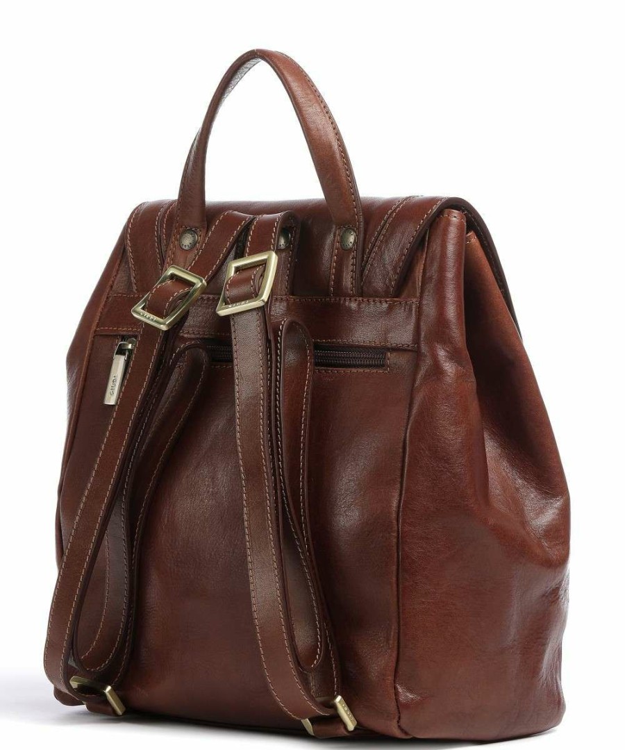 Backpacks * | Backpack Leather Giudi Official Brown