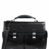 Business & Laptop * | Blue Square Briefcase 15 Leather, Grained Leather Piquadro Low Price Black