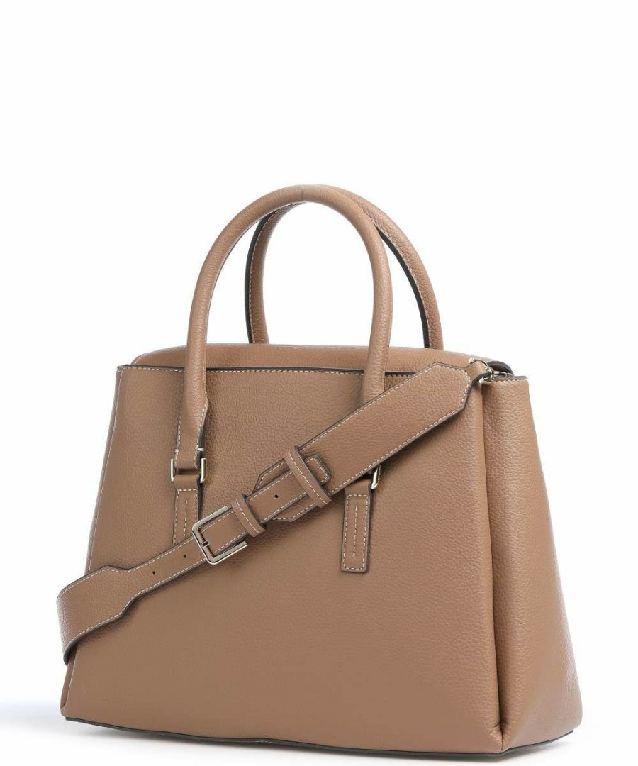 Bags * | Dressed Handbag Synthetic Calvin Klein Exclusive Design Light Brown