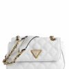 Bags * | Giully Crossbody Bag Synthetic Guess Sale Online White