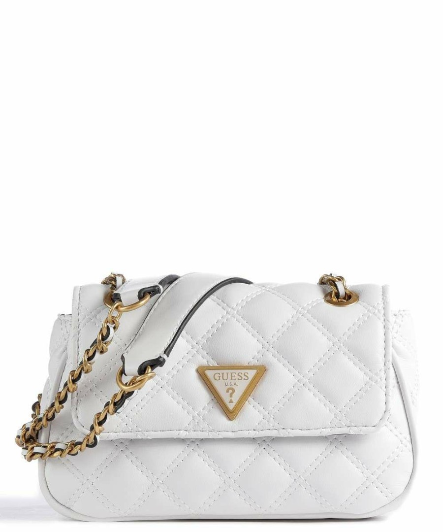 Bags * | Giully Crossbody Bag Synthetic Guess Sale Online White