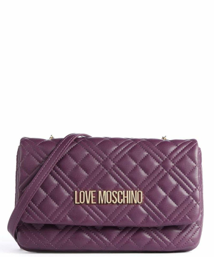 Bags * | Evening Crossbody Bag Synthetic Love Moschino Cheap Plum