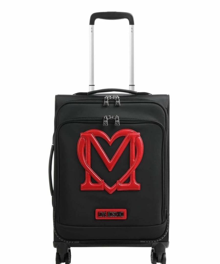 Luggage * | Spinner (4 Wheels) 57 Cm Love Moschino Sale Online Black