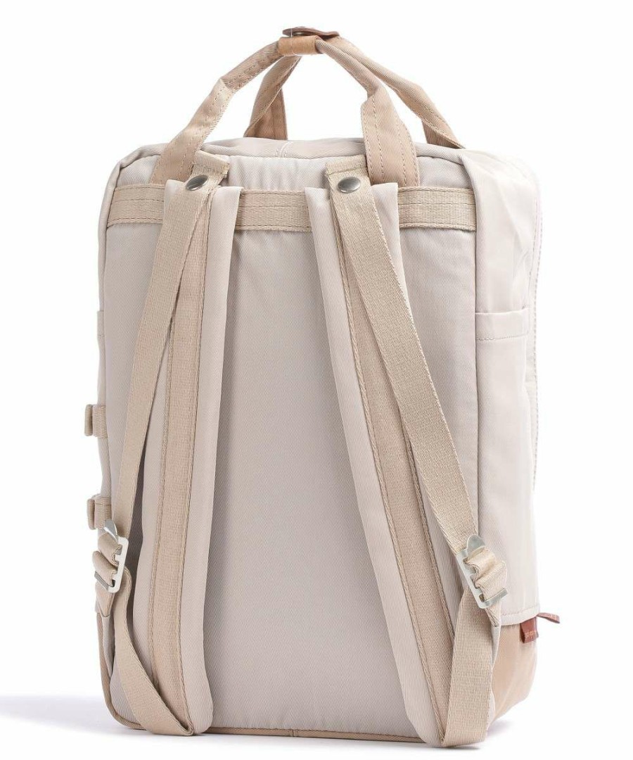 Backpacks * | Go Wild Macaroon Backpack 14 Recycled Nylon Doughnut Opening Sales Ivory