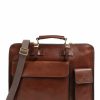 Business & Laptop * | Story Uomo Briefcase Fine Grain Cow Leather The Bridge Cheap Brown