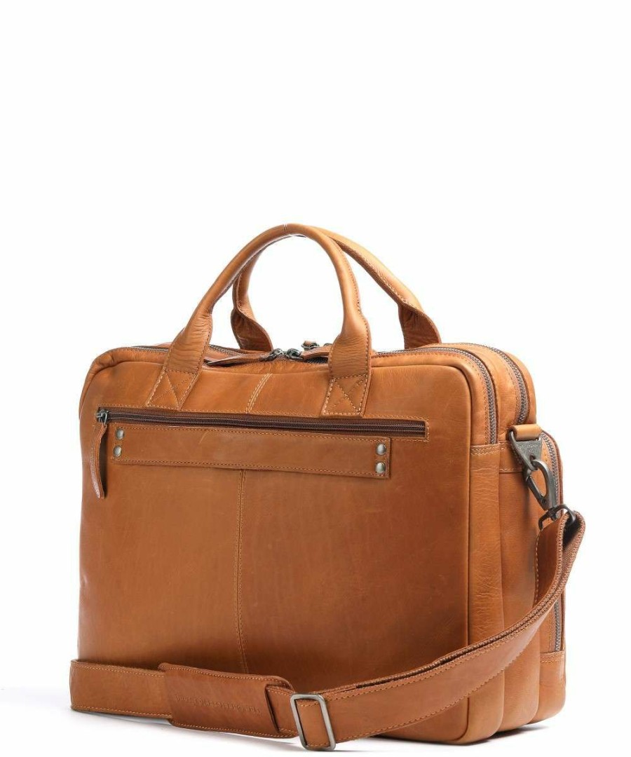 Business & Laptop * | Jackson Briefcase 15 Cow Leather The Chesterfield Brand Sale Online Cognac