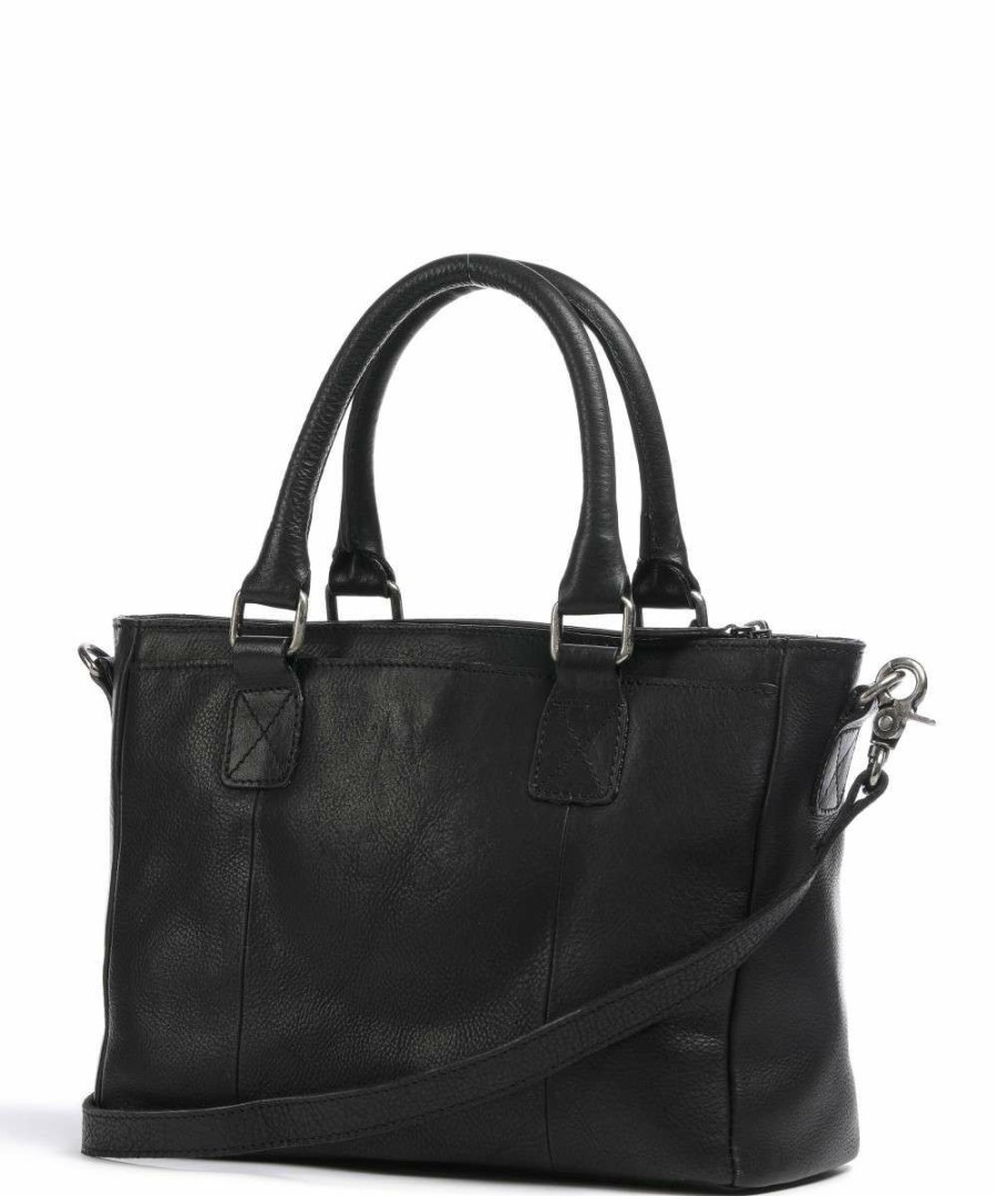 Bags * | Antique Avery Handbag Grained Leather Burkely Discount Sale Black