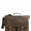 Business & Laptop * | Salisbury Briefcase 17 Leather Leonhard Heyden Official Brown