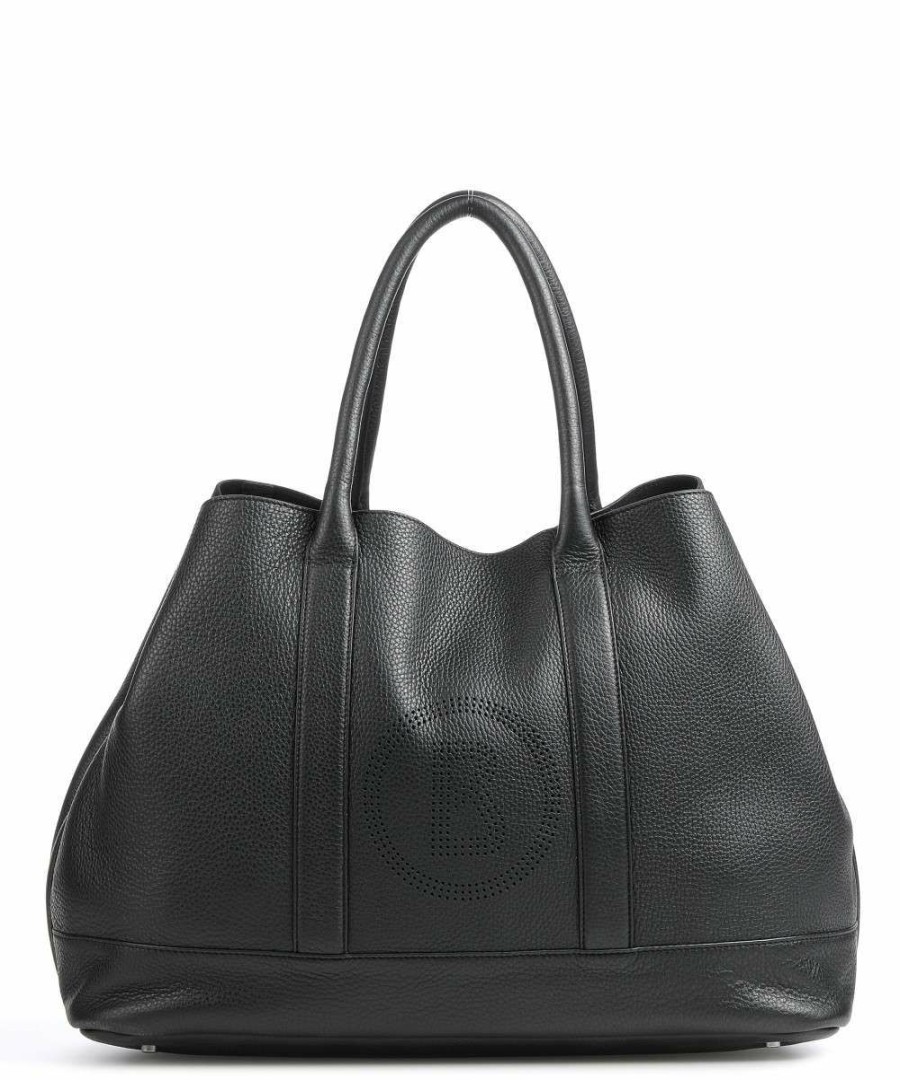 Bags * | Sulden Theresa Tote Bag Grained Cow Leather Bogner Sale Online Black