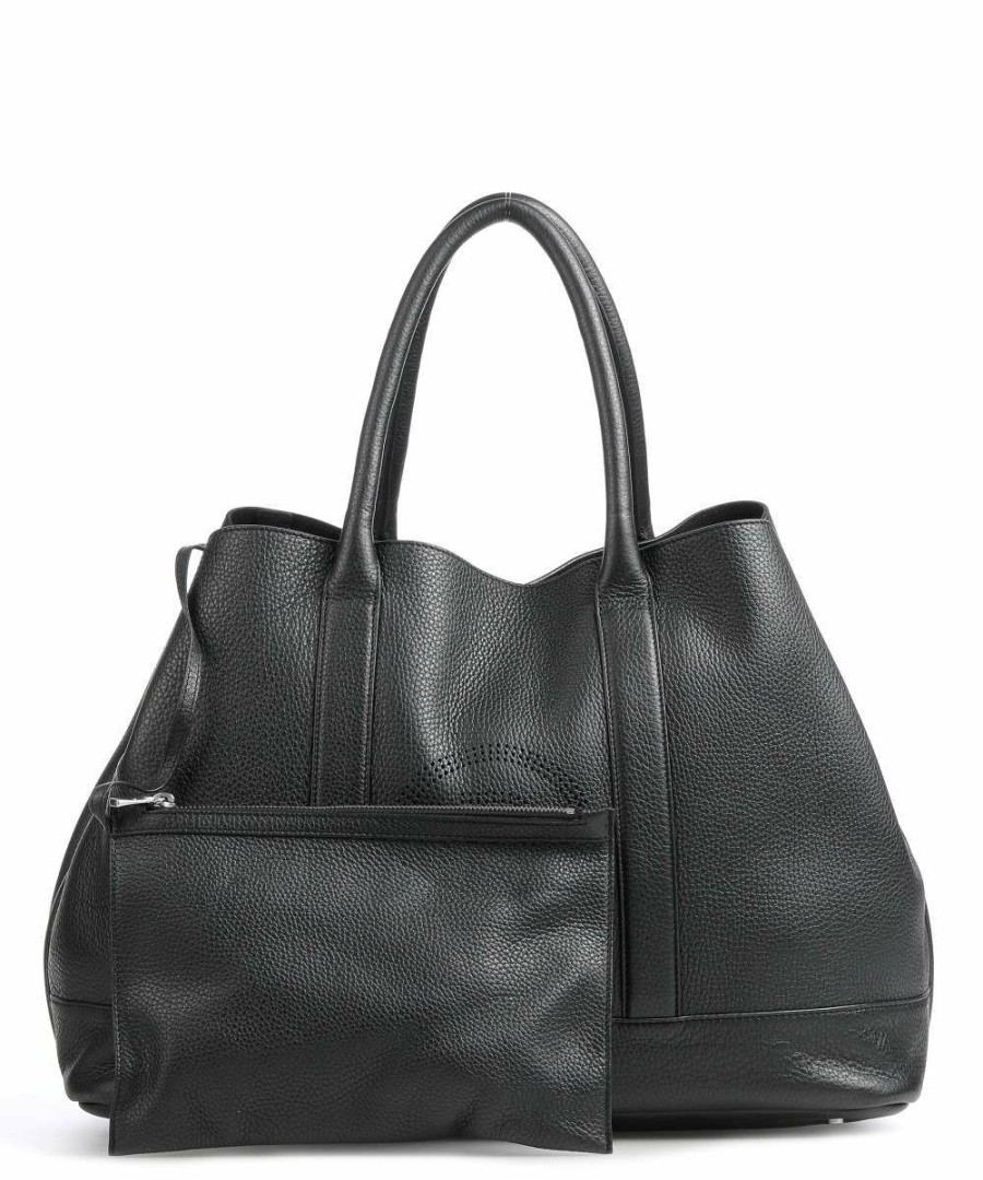 Bags * | Sulden Theresa Tote Bag Grained Cow Leather Bogner Sale Online Black