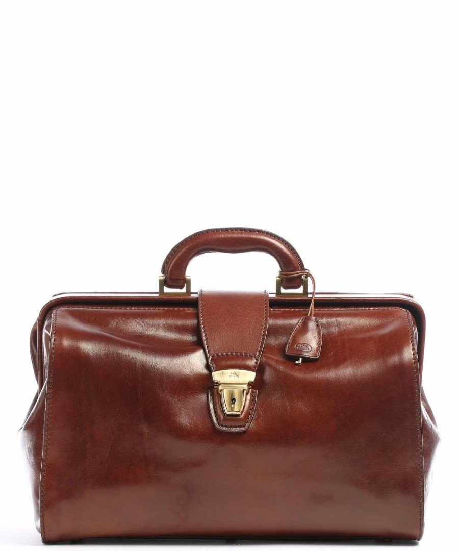 Business & Laptop * | Story Uomo Doctors Bag Pull-Up Cow Leather The Bridge Special Style Brown