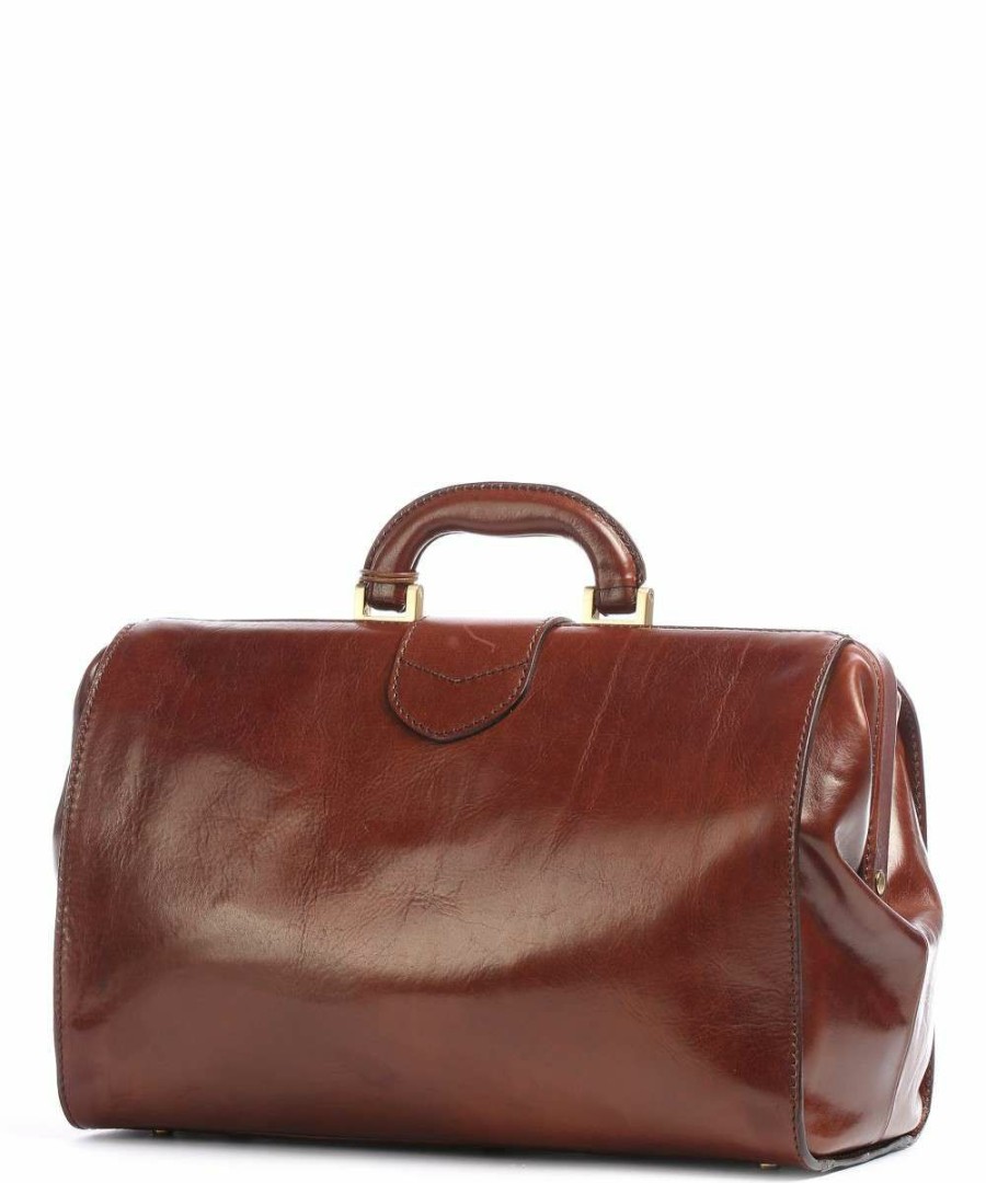 Business & Laptop * | Story Uomo Doctors Bag Pull-Up Cow Leather The Bridge Special Style Brown