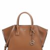 Bags * | Avril Handbag Grained Cow Leather Michael Kors Discount Sale Brown