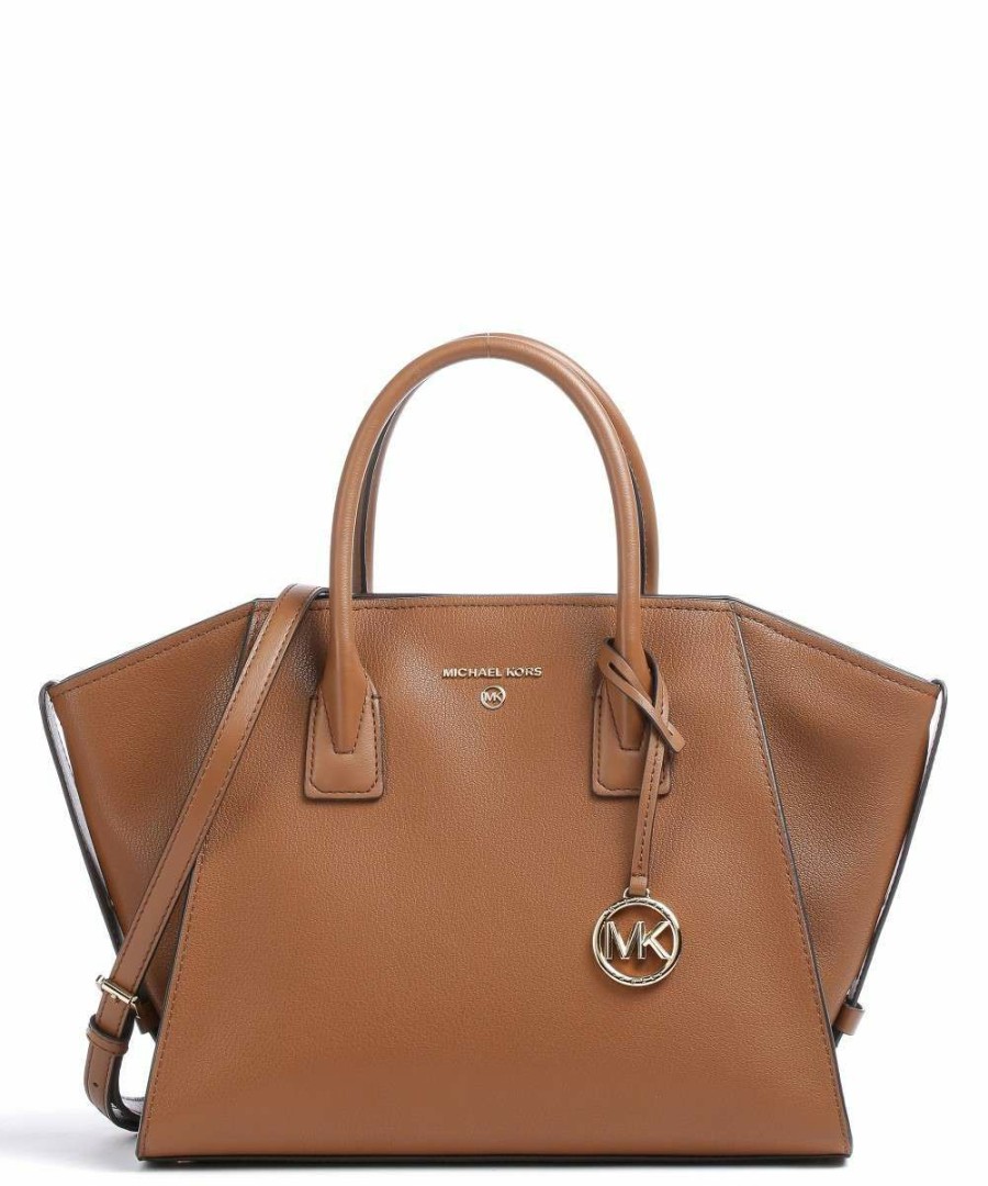 Bags * | Avril Handbag Grained Cow Leather Michael Kors Discount Sale Brown