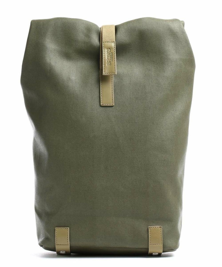 Business & Laptop * | Pickwick Cotton Canvas Small Rolltop Backpack 13 Cotton Brooks England Low Price Olive-Green