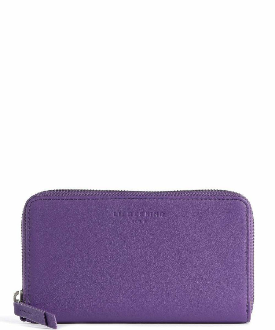 Accessories * | Classics Vivian Rfid Wallet Grained Leather Liebeskind Sale Online Plum