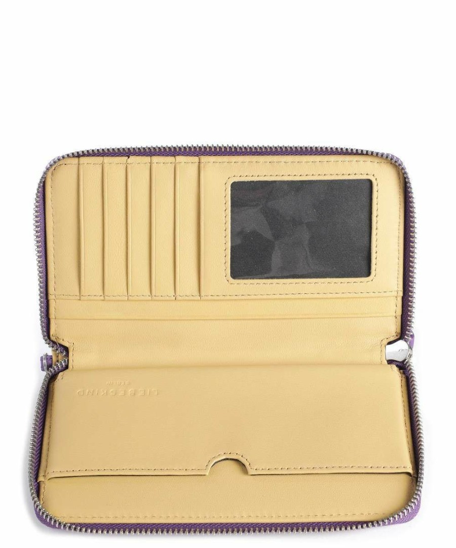 Accessories * | Classics Vivian Rfid Wallet Grained Leather Liebeskind Sale Online Plum