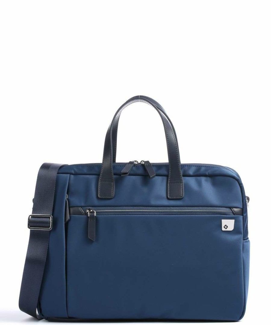 Business & Laptop * | Eco Wave Briefcase 15 Recycled Polyester Samsonite Cheap Dark Blue