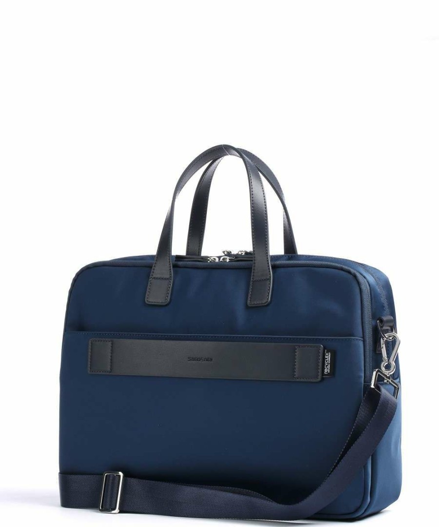 Business & Laptop * | Eco Wave Briefcase 15 Recycled Polyester Samsonite Cheap Dark Blue