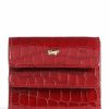 Accessories * | Verona Wallet Embossed Calfskin Braun Buffel Special Style Red