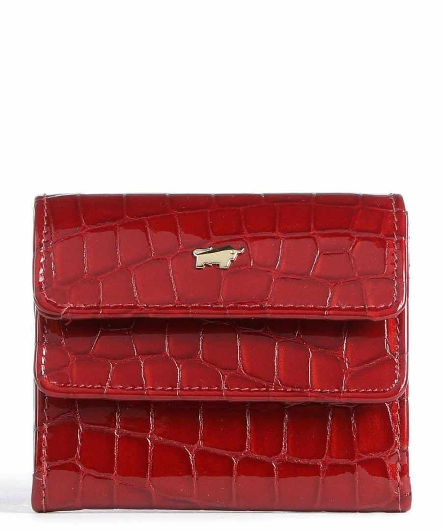 Accessories * | Verona Wallet Embossed Calfskin Braun Buffel Special Style Red