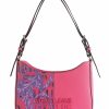 Bags * | Rock Cut Shoulder Bag Synthetic Versace Jeans Couture Discount Sale Pink