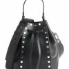 Bags * | Miastella Mini Bucket Bag Grained Leather Furla Exclusive Design Black