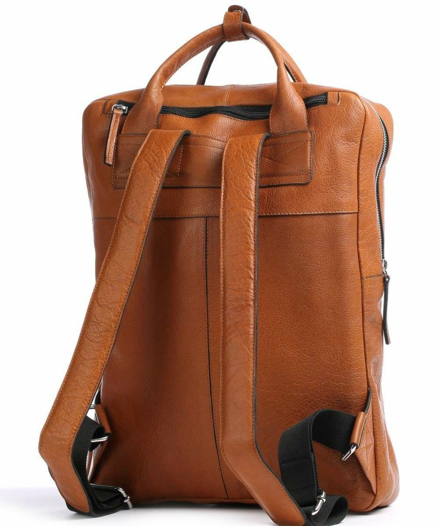 Backpacks * | Richard Richard Backpack 14 Grained Leather Still Nordic Special Style Cognac