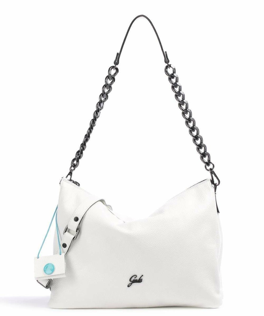 Bags * | Bogota Mirea L Hobo Bag Grained Calfskin Gabs Excellent Quality White