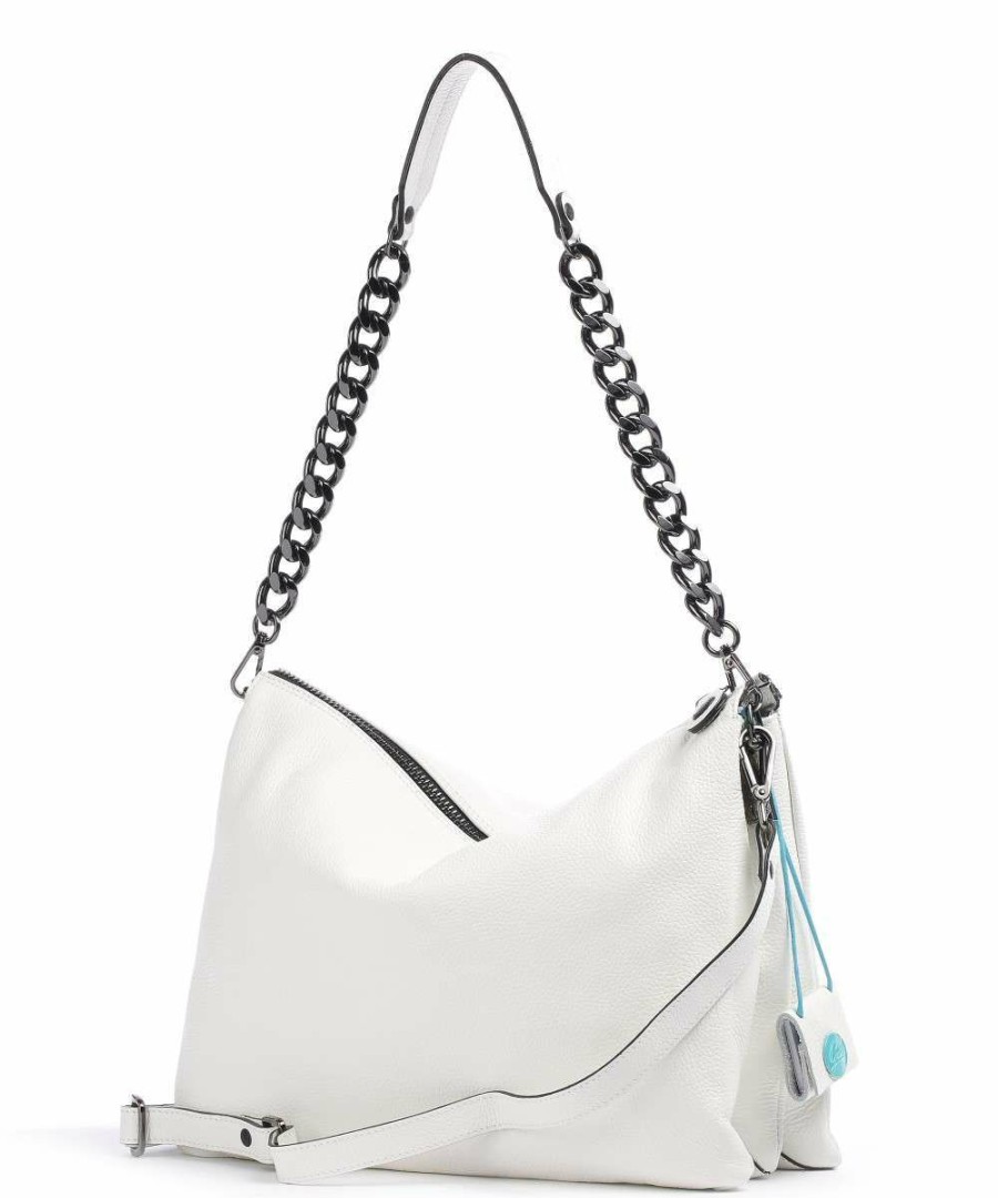 Bags * | Bogota Mirea L Hobo Bag Grained Calfskin Gabs Excellent Quality White