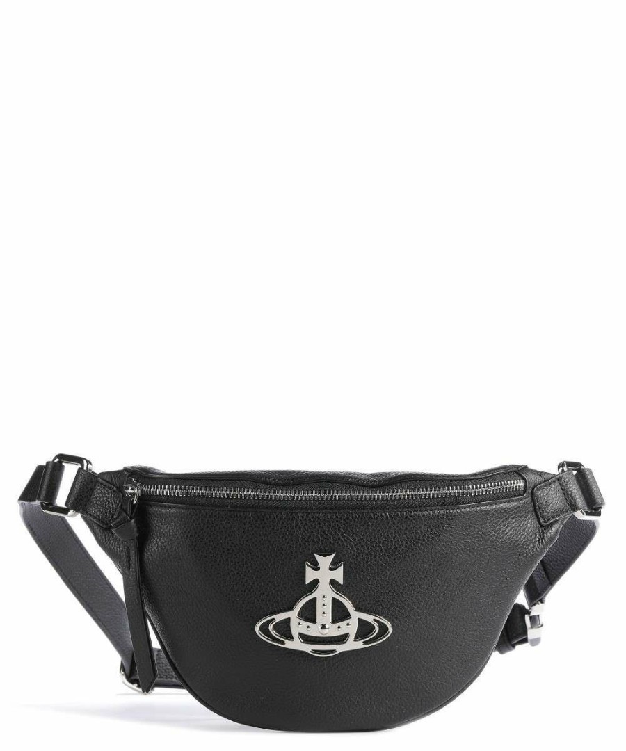 Bags * | Hilda Fanny Pack Grained Calfskin Vivienne Westwood Cheap Black