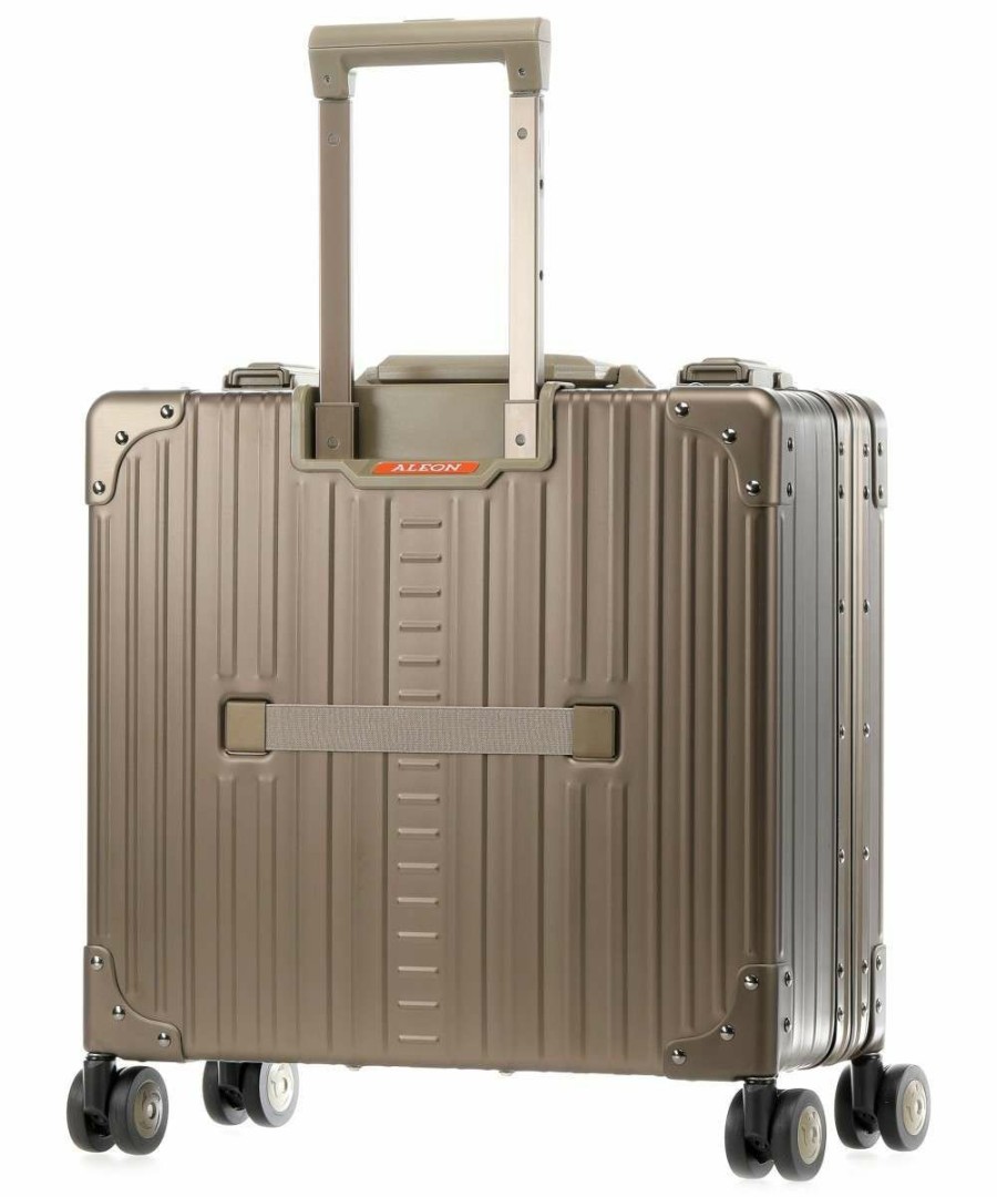 Luggage * | 17 Deluxe Spinner (4 Wheels) 44 Cm Aleon Discount Online Champagne