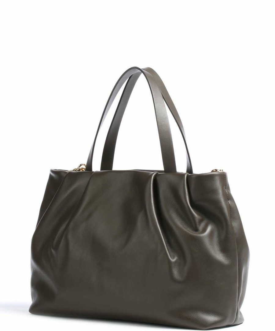 Bags * | Ophelie De Jour Handbag Fine Grain Leather Coccinelle Best Sellers Dark Brown